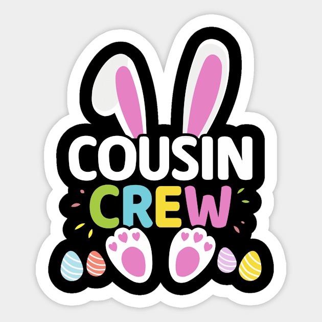 Easter cousin crew with bunny and eggs for family Sticker by Designzz